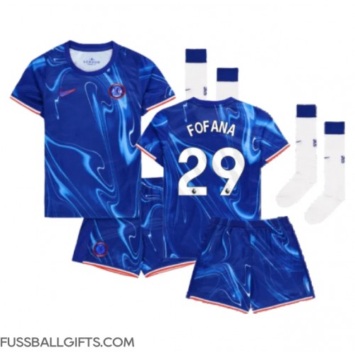 Chelsea Wesley Fofana #29 Fußballbekleidung Heimtrikot Kinder 2024-25 Kurzarm (+ kurze hosen)